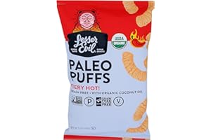 LesserEvil Organic Fiery Hot Paleo Puffs, 5 OZ