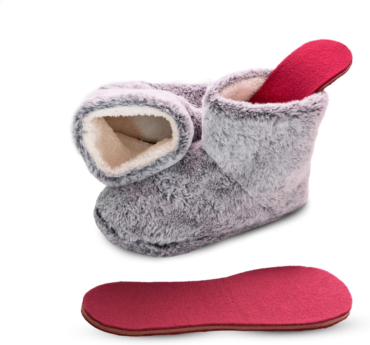 SnookEase Microwavable Heated Slippers Feet Warmers Booties with