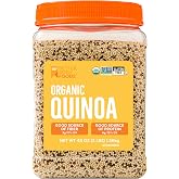 BetterBody Foods Organic Tri-Color Quinoa 3 lb, 6g Complete Plant Protein | Tri-Color Quinoa, Gluten-Free Grain, Vegan Grain, Low-Glycemic, Rice Replacement, Good Fiber, Amino Acids, Meal Prep