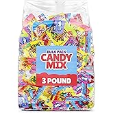 Bulk Candy Assorted Mix - 3 Pound Individually Wrapped Candies Variety Pack Mix for Pinara Fillers, Party Favors, Candy Bowls