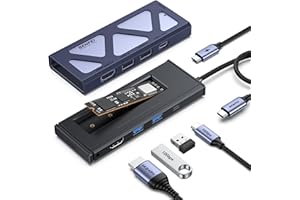 BENFEI 6-in-1 USB C Hub with M.2 NVMe SSD Enclosure, 10Gbps USB 3.2 Ports (2×USB-A + 1×USB-C), 100W PD, 4K@60HZ HDMI–Compatib