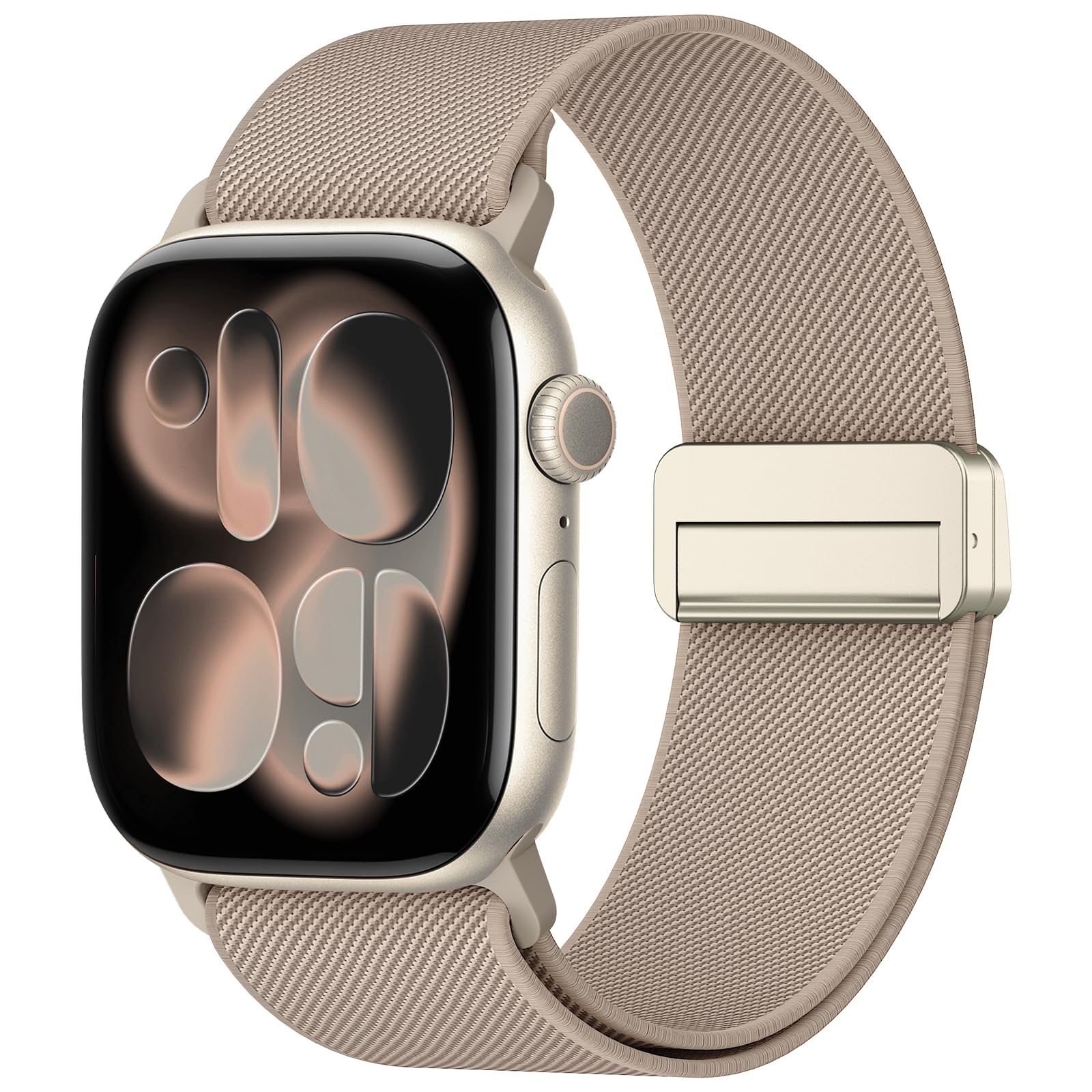 Nylon Stretchy Sport Loop Band Compatible with Apple Watch Bands 40mm 38mm 42mm 41mm 44mm 45mm 46mm 49mm Women Men, Magnetic Clasp Elastic Strap for iWatch Series 11 10 9 8 7 6 5 4 Ultra SE 3 2