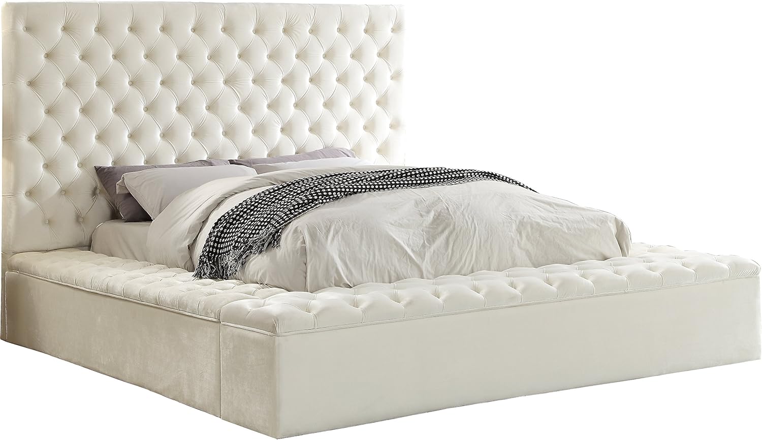 Best White Velvet Tufted Headboard King