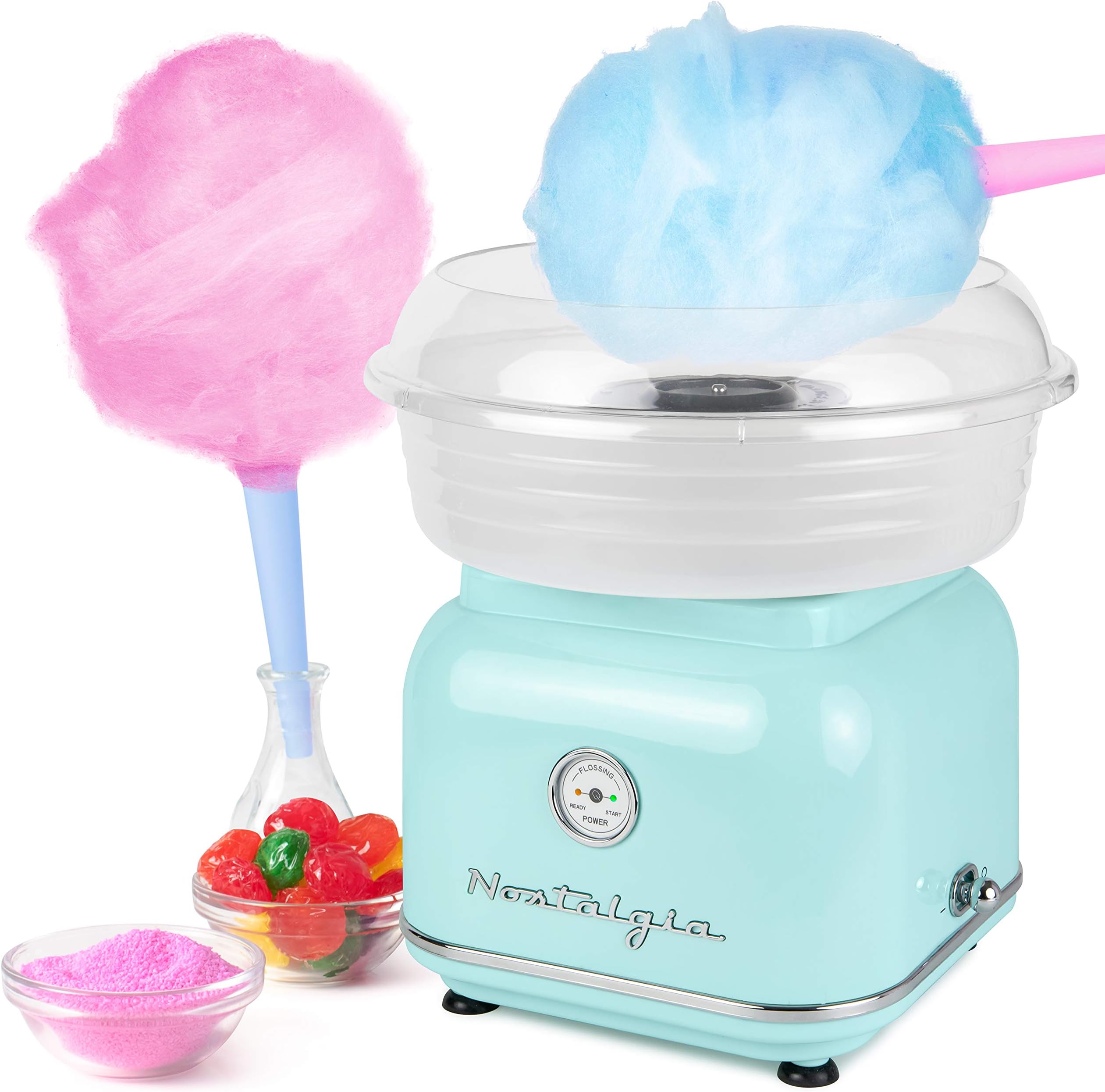 Nostalgia Classic Countertop Cotton Candy Machine, Retro Vintage Candy