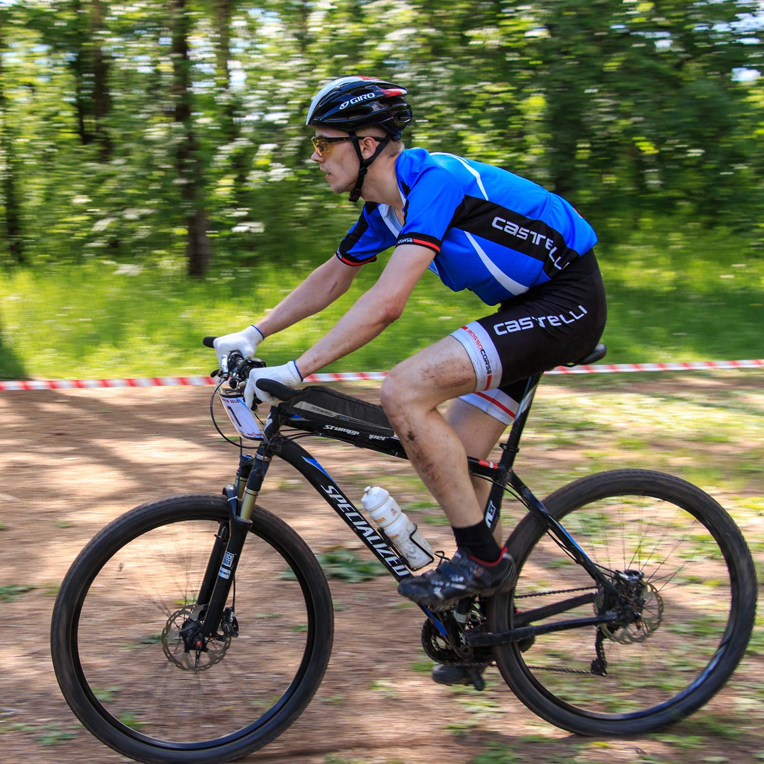 Bedee Bike Energy Bag Bike Cycling Energy Pack Bag 0.4L Professional Cyclists Racing Fuel Tank Aerodynamic 420D Waterproof Bike Top Tube Bag for Energy Gel/Energy Bar/Chocolate/Snack