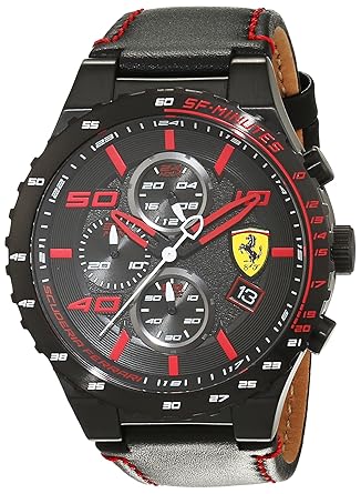 Scuderia Ferrari Chronograph Red Dial Mens Watch - 0830363