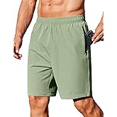 COOFANDY Men's Gym Workout Athletic Shorts Running Jogger Quick Dry Lightweight Shorts with Zipper Pockets