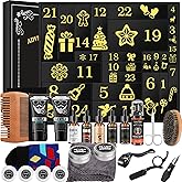 Advent Calendar 2025 for Adults Men Dad Husband - 24 Days of Christmas Beard Grooming Care Set Countdown Calendar for Father Him - Christmas Gifts for Men Stocking Stuffers Holiday Surprise