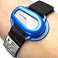 4-18" Inch All-in-One Adjustable & Flexible Band for Dexcom G6 CGM Transmitter Protection Sensor Guard Cover Arm & Leg Band (Diabetic Blue Satin)
