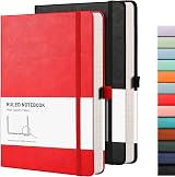 RETTACY A5 Lined Hardback Notebook 2 Pack 376 Pages 100gsm with Dividers view 1