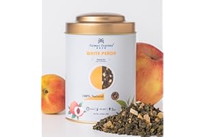 Taimei Teatime White Peach Oolong Loose Leaf Tea (120g) - Perfect Fruit Herbal Tea Blends for Tea Lovers and Women