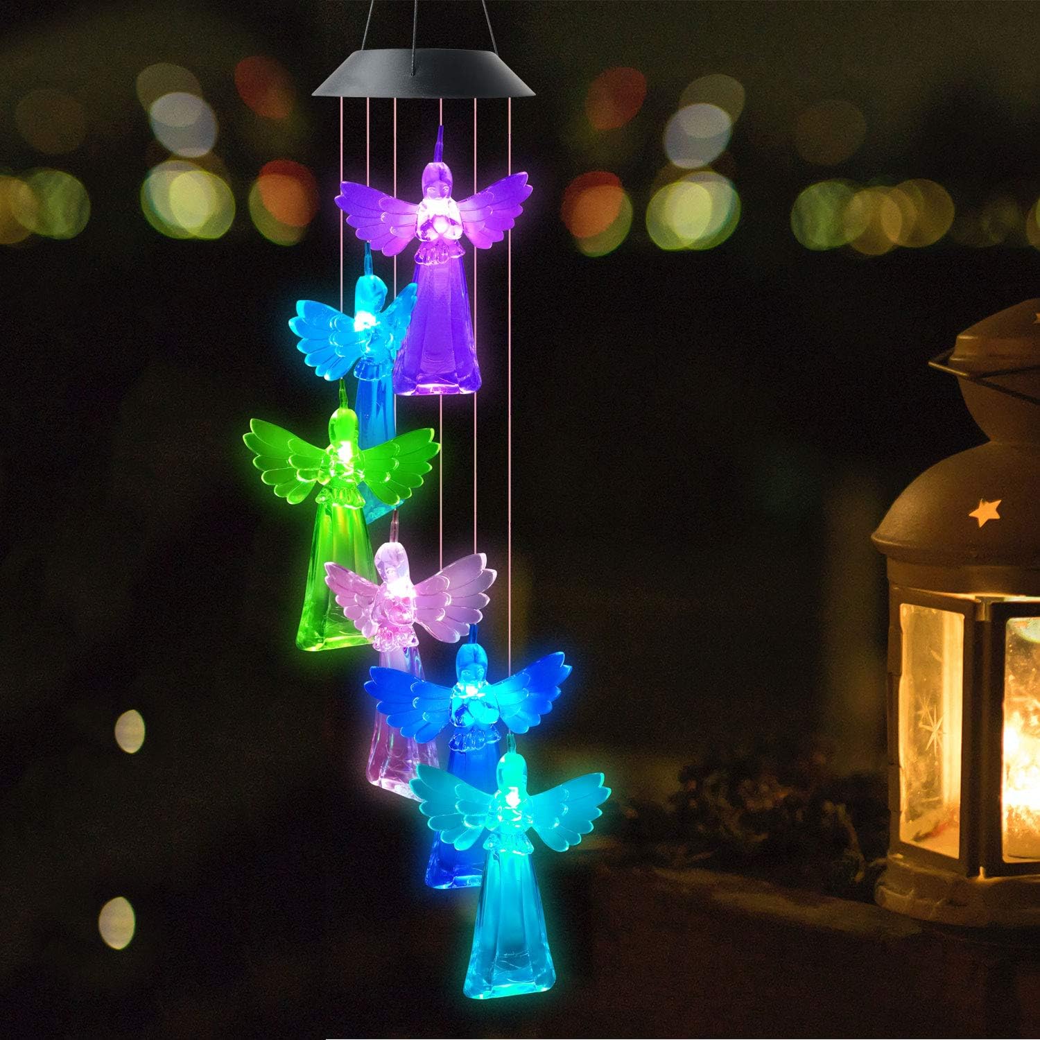 ShangTianFeng Angel Wind Chimes String Light red top ...
