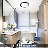 Defurhome 22cm LED Ceiling Light 18W 5000K IP54 Black Dome view 4