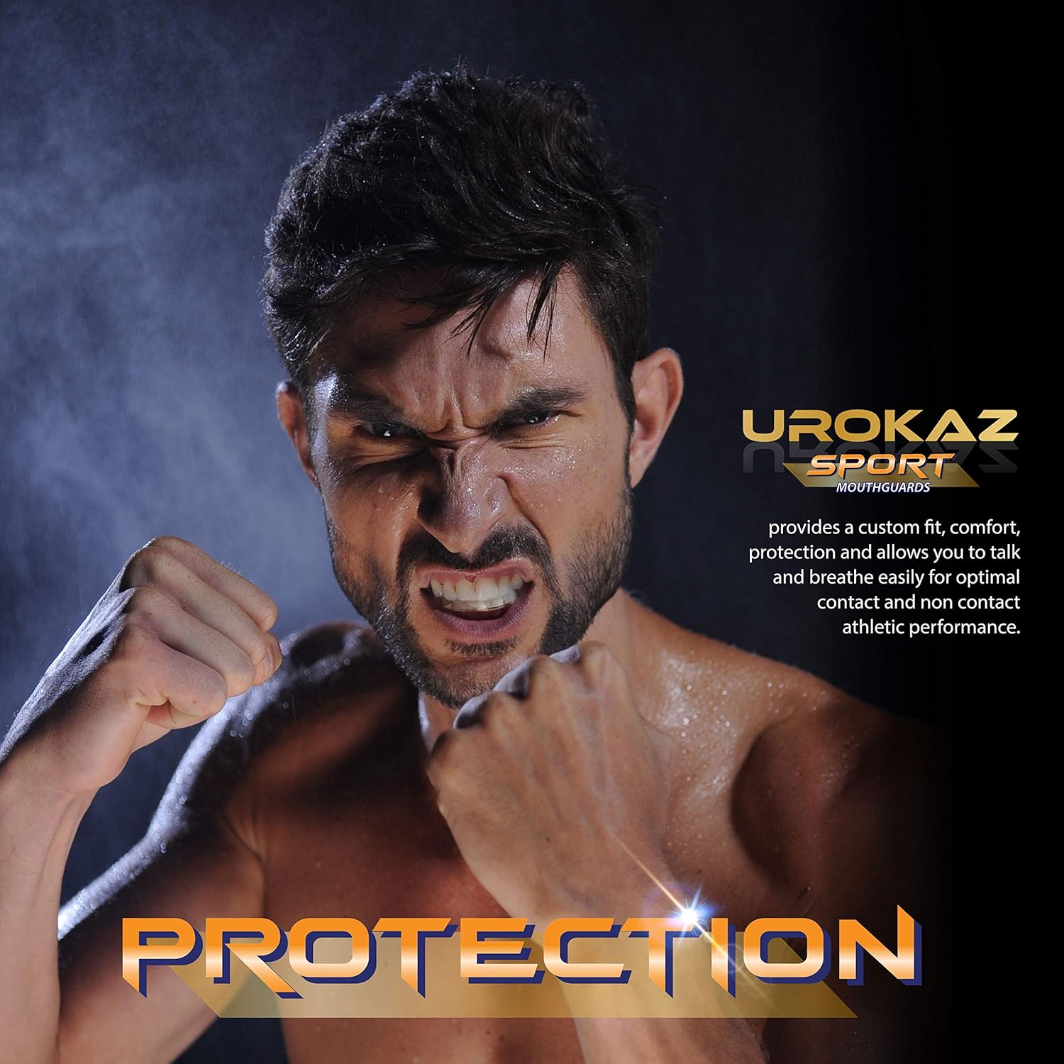 UROKAZ Football Mouth Guard Sports 3 Pieces Mouthguard and Mouthpiece for Boxing, MMA, Basketball, Lacrosse, Muay Thai, Hockey Mouthguards One Size Fit All for Contact and Non Contact Sport : Sports & Outdoors