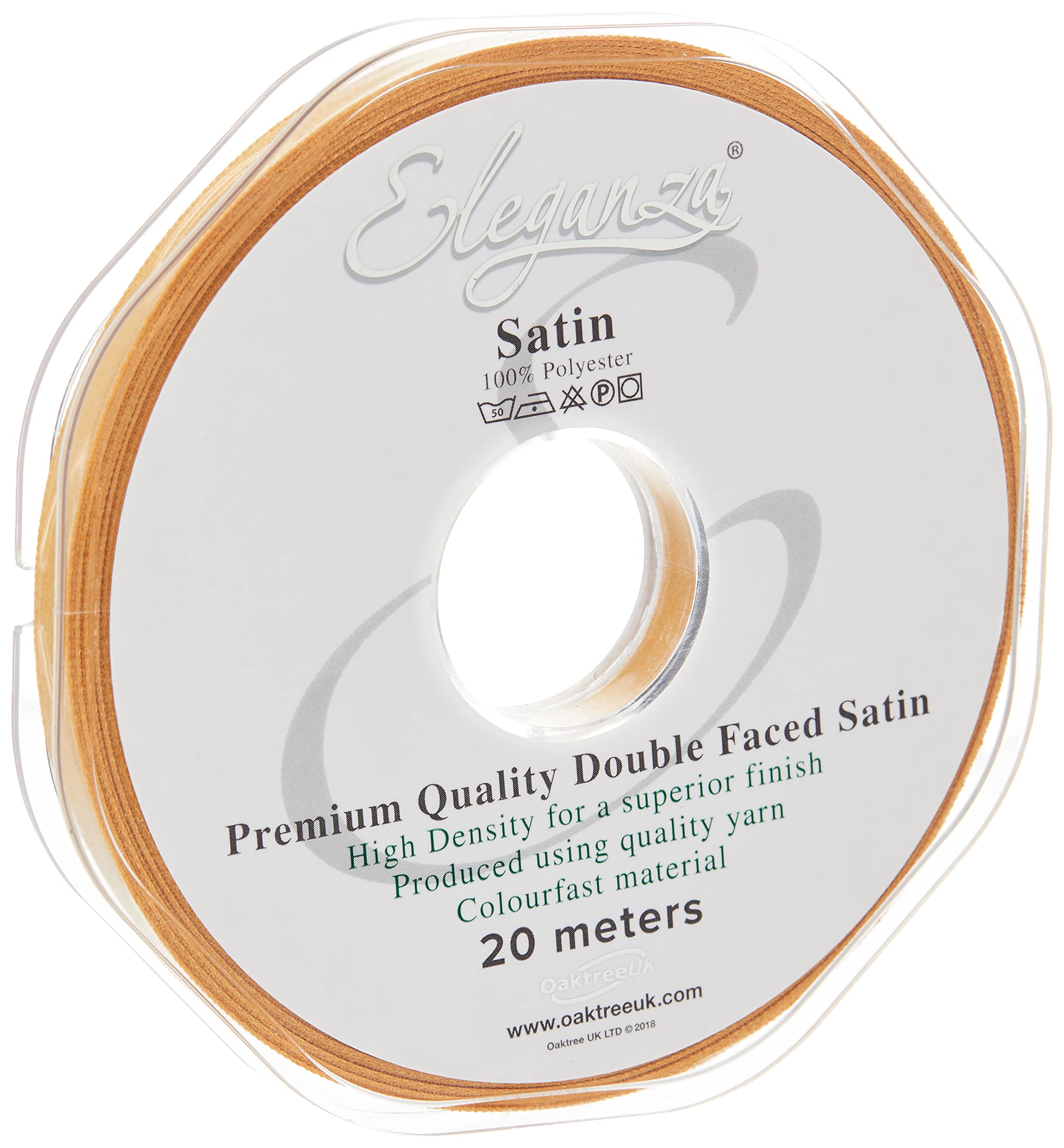 ELEGANZA Double Faced Satin Ribbon 6mm x 20m Gold No.35