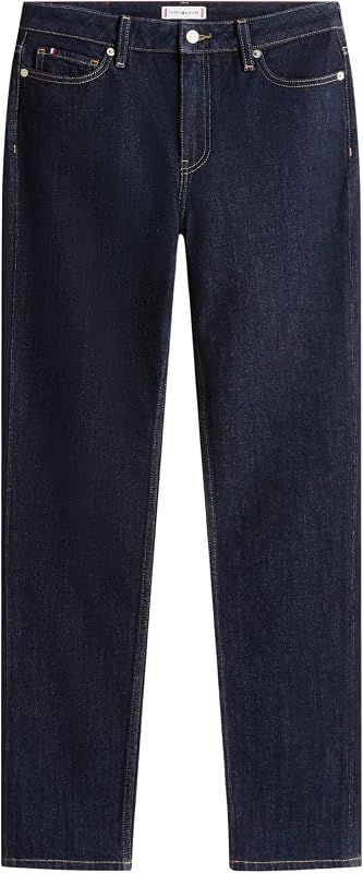 Jean Femme Hose Rinse Slim Taille Mi-Haute, Bleu (Denim Rinse 01), 28W/24L