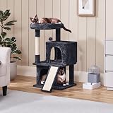 Yaheetech Cat Tree 92cm Multilevel Tower with Double Condo Scratching Post Ball view 6