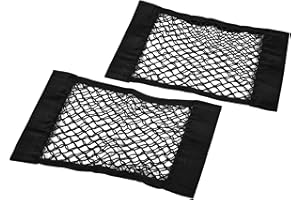 DIMIK Universal Mesh Cargo Net Storage Net Wall Sticker Organizer Pouch Bag Storage Mesh Net for Car Trunk Storage Add On Organizers for Car Truck (15" x 9.5" (2 Packs))