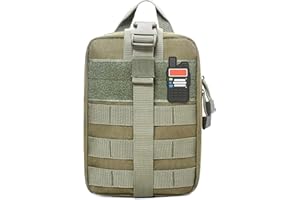 TIGRETT OUTDOORS LLC Ham Radio Go Bag in Green Color with Tear-Away Hook and Loop Back - Molle Compatible, Multi-Pocket Design for Radios, Cables, and Gear. Radio Bug Out Bag works as a Survival Radio Kit