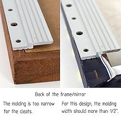 French Cleats 17.5 inch - Supports 120 lbs - Heavy