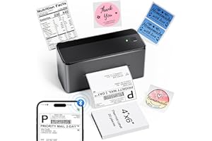 Phomemo 4x6 Shipping Label Printer - 241BT Bluetooth Thermal Label Printer Compatible with iOS&Android, Windows, Mac, Chrome 