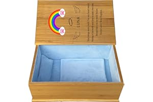 Handmade Waterproof Pet Casket|Dog Cat Casket,Coffin|Pet Caskets For Dogs,Cats|Pet Burial Box,Wooden Box| Pet Memorial (Small