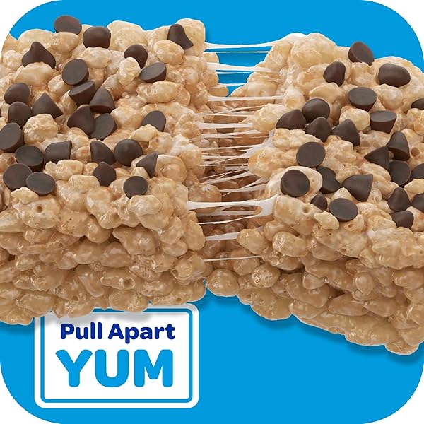 RICE KRISPIES TREATS MARSHMALLOW SNACK BARS, LUNCH SNACKS, CHOCOLATEY CHIP COOKIE DOUGH, 12.4OZ BOX (16 COUNT)