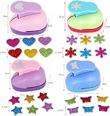 XUBX 4 Pcs Craft Punch Set Butterfly Star Heart Snowflake Embossing view 2