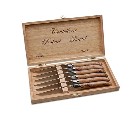 Robert David Wacholderholz Steakmesser Set 02RD011
