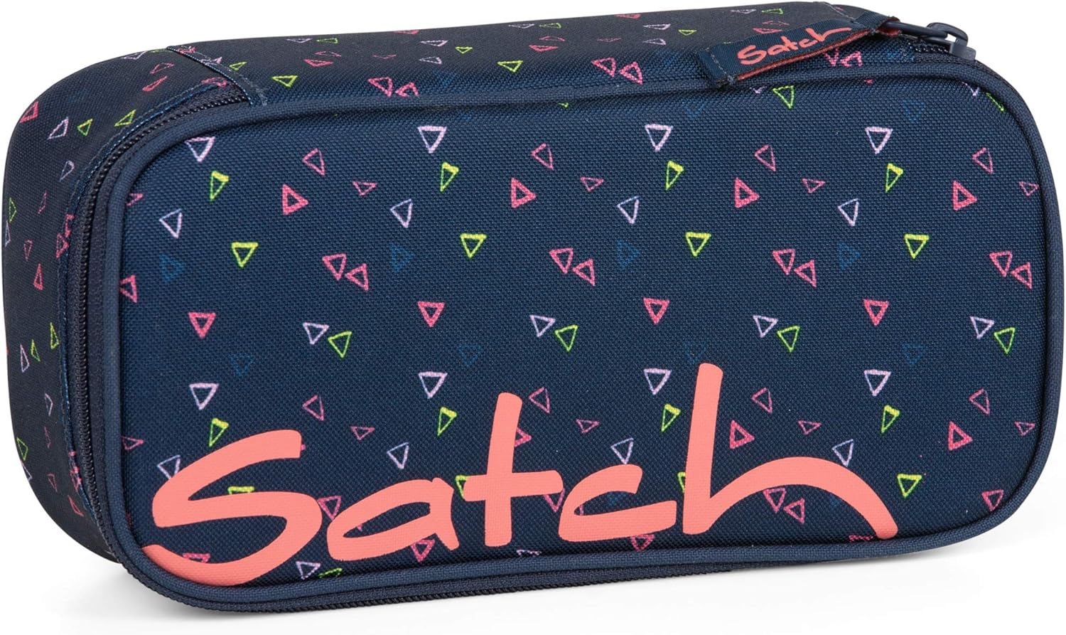 SATCH Unisex-Kinder Pencil BOX Münzbörse Mehrfarbig (Funky Friday), Small Triangles Blue Pink Yellow (Multicoloured), Única
