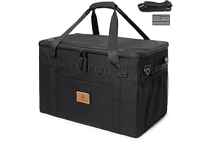 Lemubeane Tactical Camping Storage Bag Utility Tote Bag Camping Kitchen Organizer with Axe Holder & Shoulder Strap