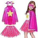 iROLEWIN Kids-Superhero-Cape and Mask TuTu for