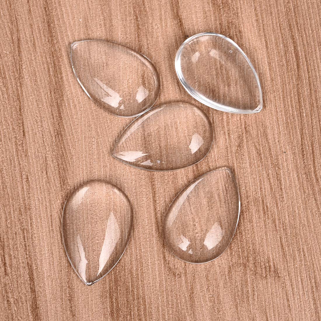 Glass Oval Cabochons,Clear Magnifying Cabs,Dome Pendant Cab Clear Glass