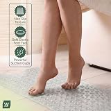 Zuvo Extra Long Bath Mat 100x40cm Clear Non Slip Anti Mould Machine Washable view 3
