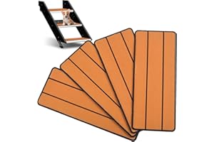 OCEANBROAD EVA Foam RV Step Cover 16''x6.5'' 4 Pack with Self Adhesive for Ladders Trailers Truck Campers RV Steps Treads, Brown