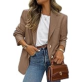 PRETTYGARDEN 2026 Blazers for Women Business Casual Long Sleeve Lapel Open Front Suit Jacket Work Blazer with Pockets