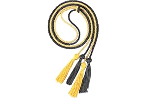 UIALECG Double Graduation Honor Cords - Black and Gold,68" Long