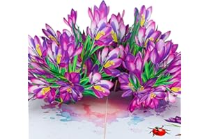 DISJOURNEY Pop Up Mothers Day Card - Mothers Day Card for Mom Grandma Wife and Women - 7.9” X 5.8" 3D Pop Up Flower Cards for Mother Day Birthday Thank Yous Get Well or Any Occasion