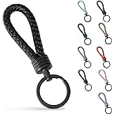 SERASAR | Leather Keychain [Strong] - with Additional Stainless Steel Key Ring for Small Keys - with Gift Box