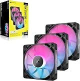 Corsair iCUE LINK RX120 RGB 120mm PWM Fans Triple Pack Black view 9