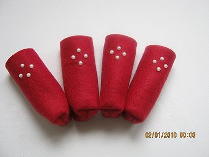 Stylischer schutz für den Boden, Stuhlbein Socken aus KUNSTLEDER 4er