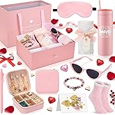 Skylety 10 Pcs Valentine's Day Birthday Gifts for Mother, Best Mom Gifts Basket Box from Daughter Kids Mother-in-law New Mom Set for Valentines Presents Wife from Husband Women Birthday(Cute Style)