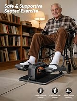 LUBBYGIM Under Desk Elliptical Machine, Motorized, 12-Speed, Quiet view 5