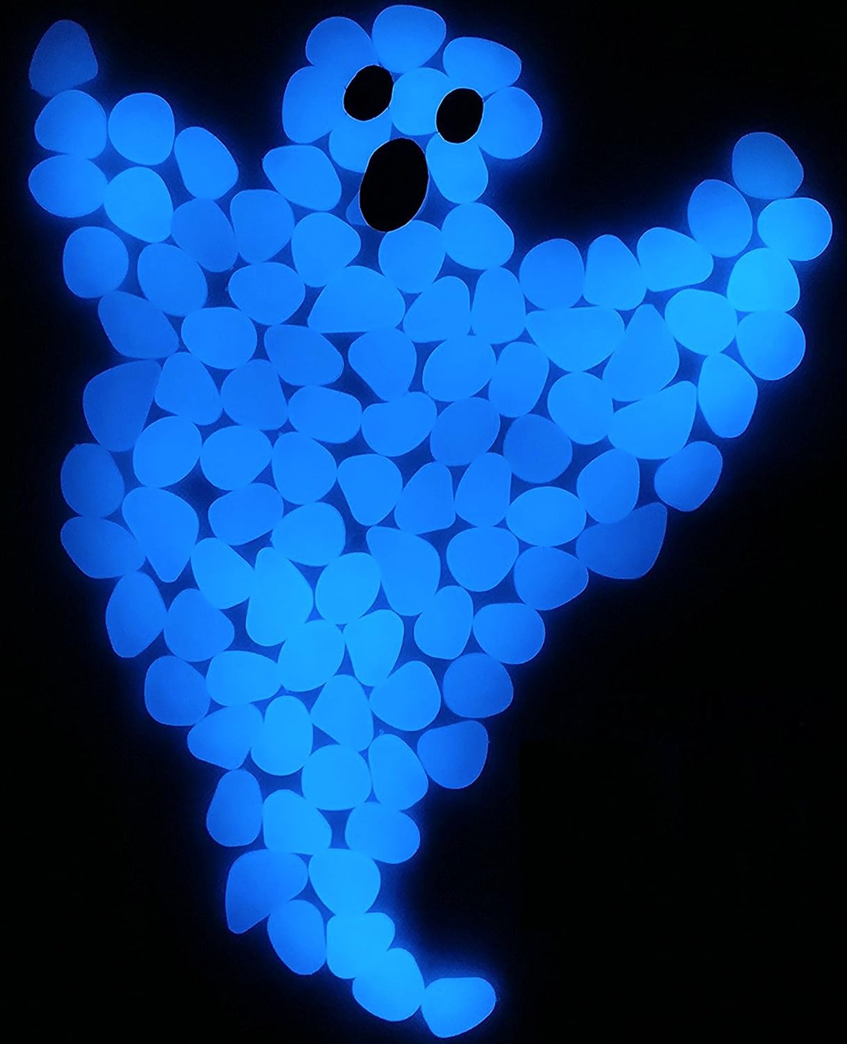 Glow Stones, Glowing in The Dark Pebbles 150pcs for Walkways, Window, Yard Grass, Driveway, Outdoor Decor DIY Decorative Gravel Stones, Fish Tank Decoration (Blue) : Garden & Outdoor