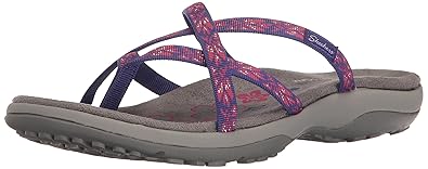 skechers women's reggae trailway flip flop