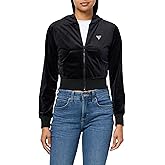 GUESS womens Eco Couture Hoodie Zip Crop Sweatshirt