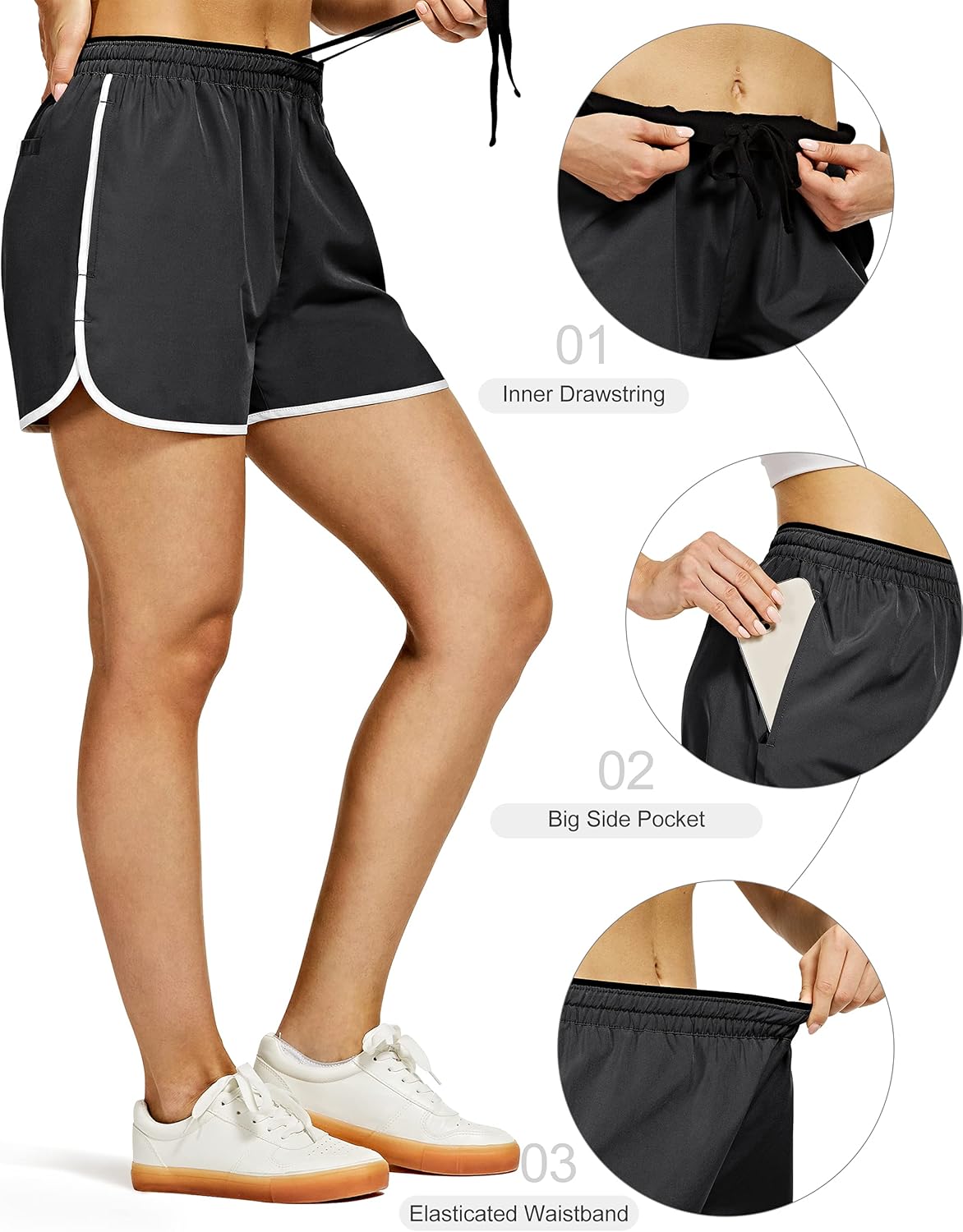 SPECIALMAGIC Running Shorts for Women Woven Lounge Workout Daily Yoga Comfy Bottoms with Pockets with Pockets: Clothing