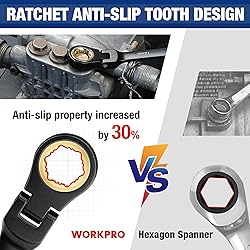 WORKPRO 22-piece Ratcheting Wrench Set with