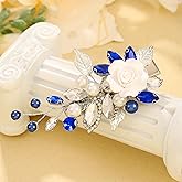 EVILD Wedding Hair Accessories Silver Rhinestone Flower Hair Clip for Women