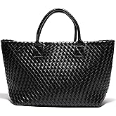 Weayouth Woven Bag Shopper Bag Travel Handbags and Purses Women Tote Bag Large Capacity Shoulder Fashion Bags